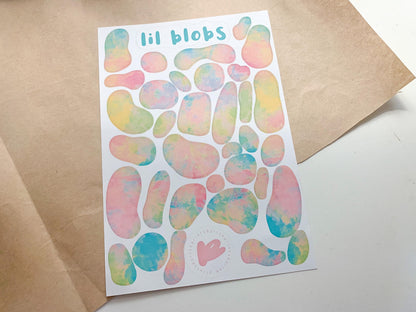 Watercolors Lil Blobs Sticker Sheet