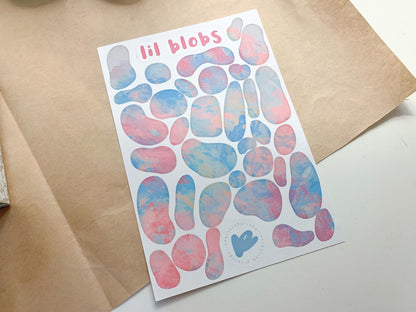 Watercolors Lil Blobs Sticker Sheet