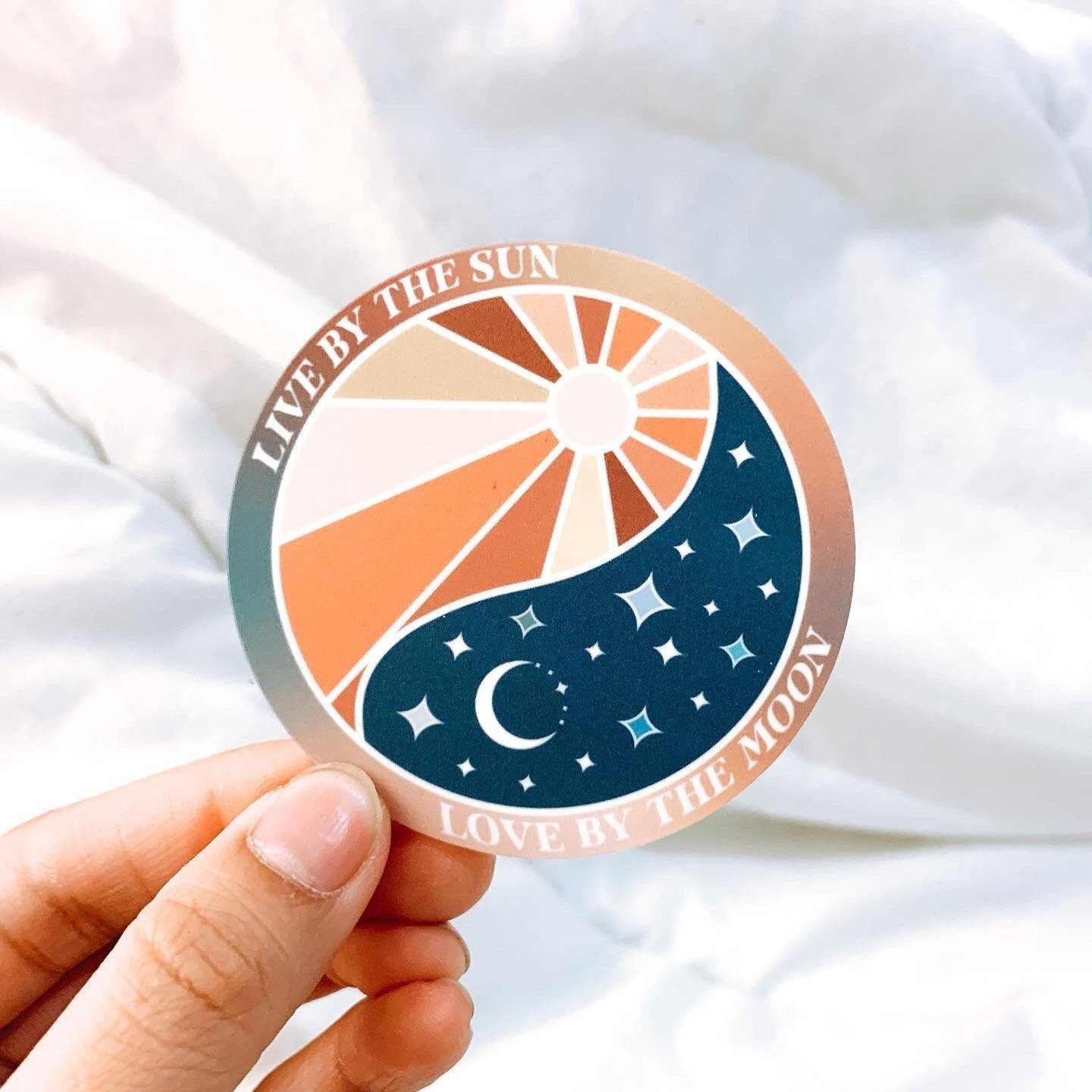 Live by the Sun, Love by the Moon Die Cut Sticker