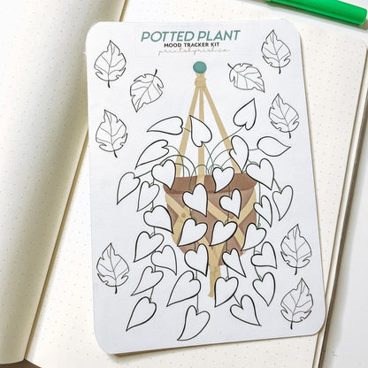Potted Plant Mood Tracker Kit Sticker Sheet