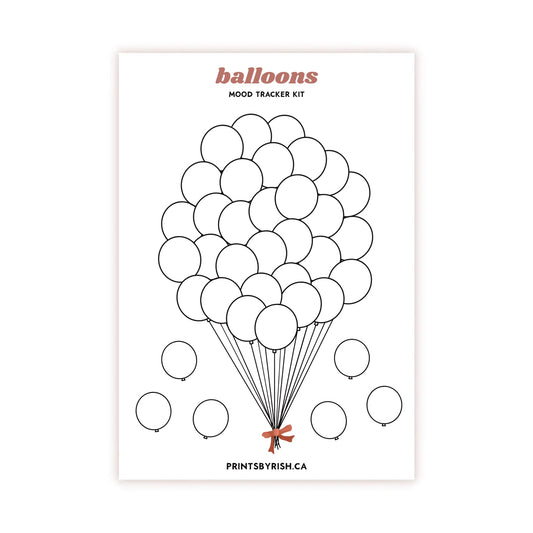 Balloons Mood Tracker Kit Sticker Sheet