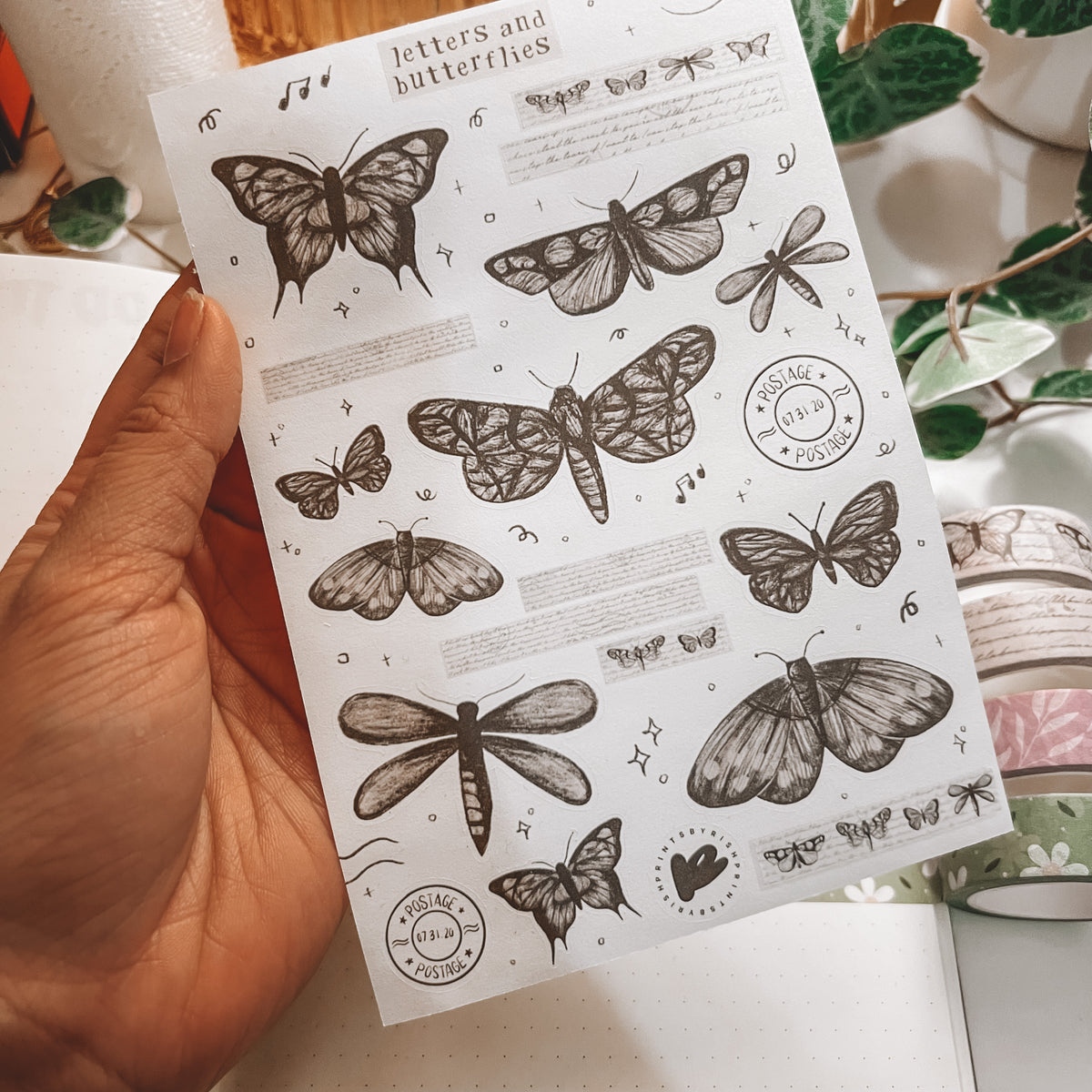 Letters & Butterflies Sticker Sheet