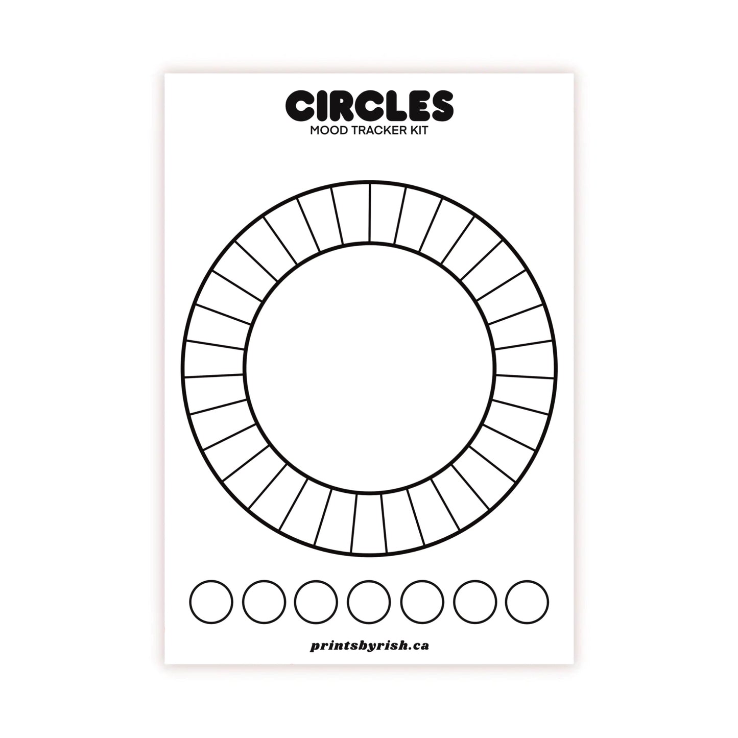 Circles Mood Tracker Kit Sticker Sheet