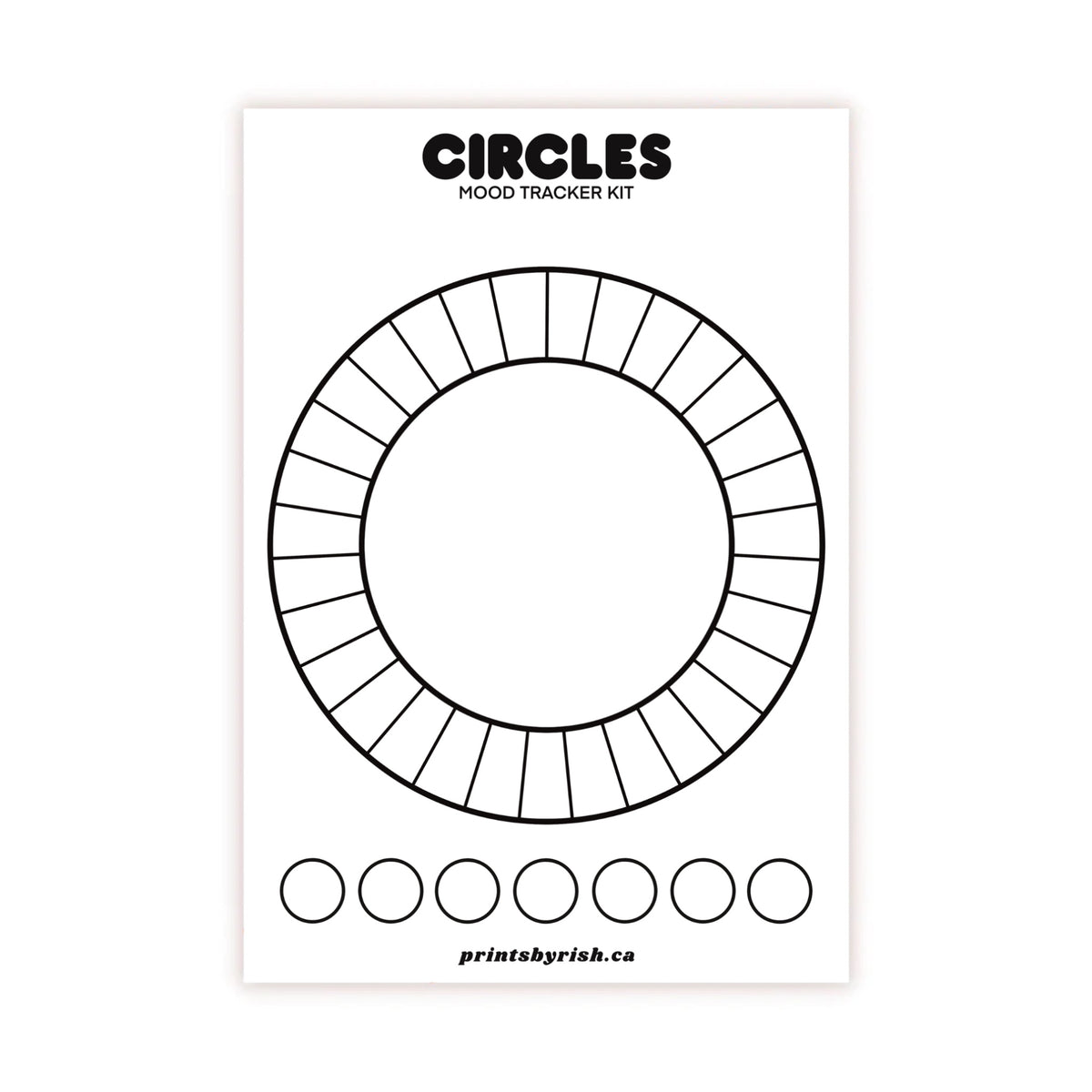 Circles Mood Tracker Kit Sticker Sheet