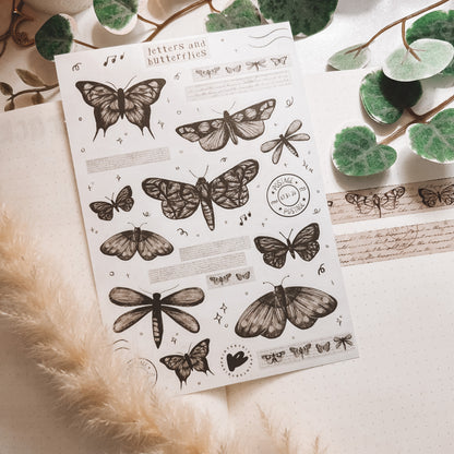 Letters & Butterflies Sticker Sheet