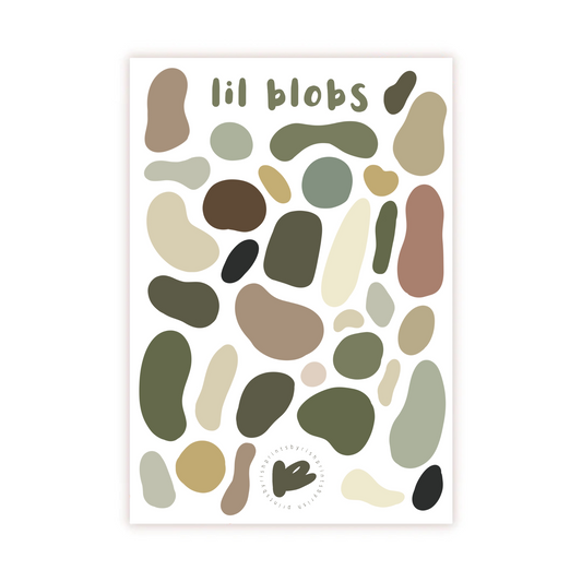 Lil' Blobs Sticker Sheet - EARTH TONES