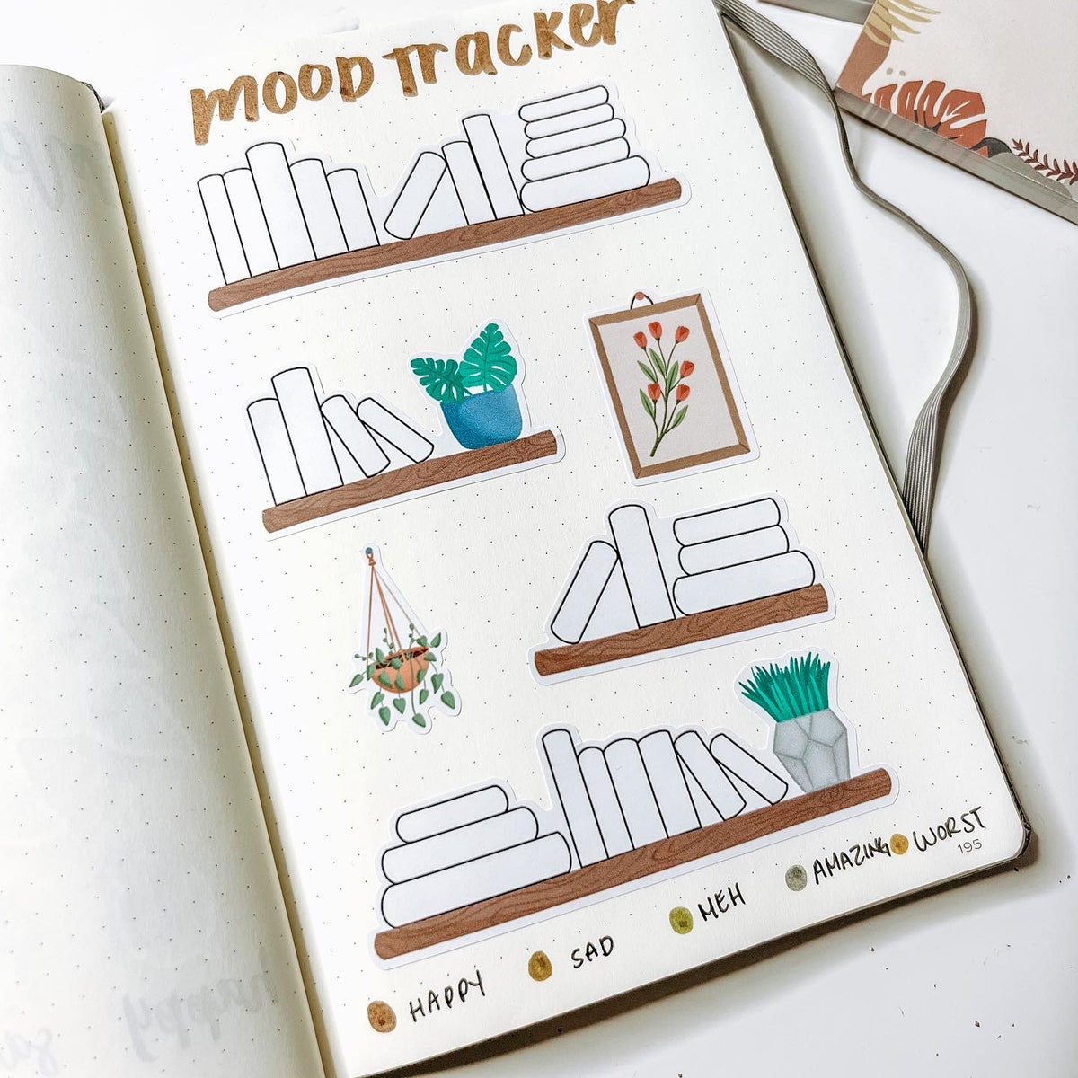 Bookworm Mood Tracker Kit Sticker Sheet
